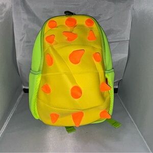 Nohoo Kids Dinosaur Backpack – Green with Orange Spikes